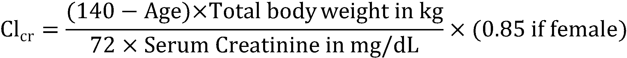 Cockroft & Gault Formula